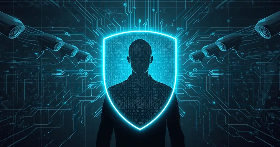 AI privacy protection shield 2025 – digital defense against surveillance and tracking