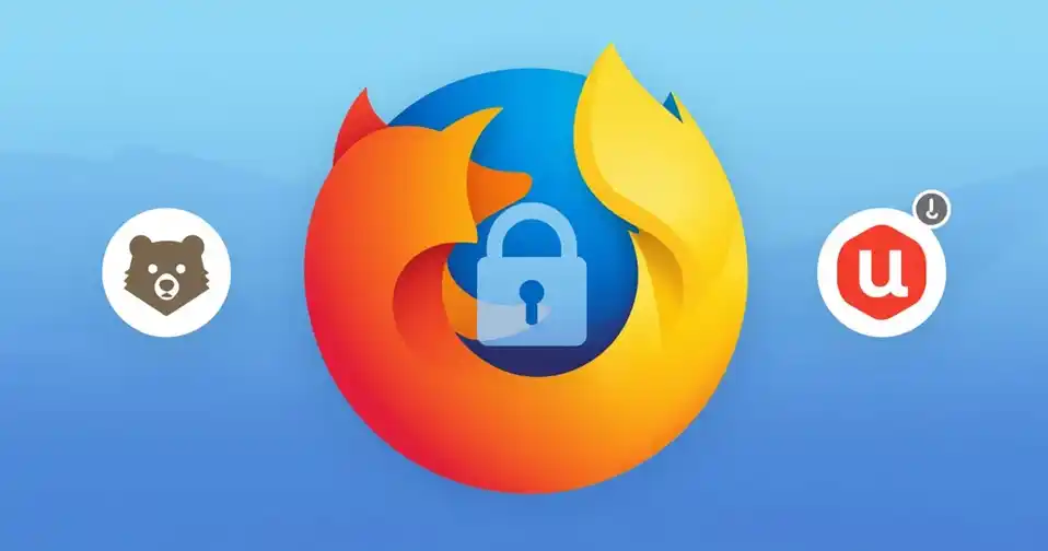 Mozilla Firefox browser with anti-fingerprinting privacy add-ons installed