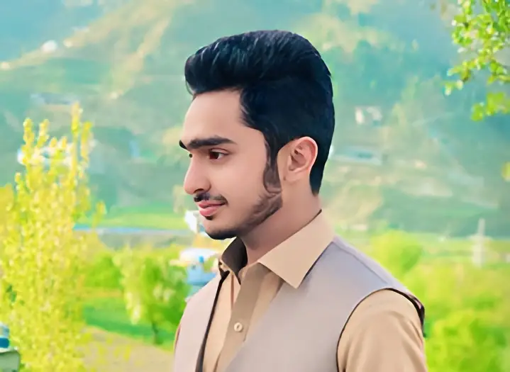 Portrait of Muhammad Hassan Jan, 17-year-old student from Peshawar, Pakistan. Author of Protect Against AI, web developer, graphic designer, and video editor.